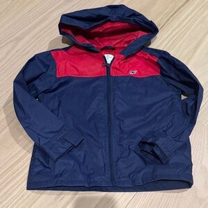 Vineyard Vines for Target Kids 4/5 Navy and Red Hooded Jacket